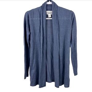 Rachel Zoe Blue Linen Open Cardigan